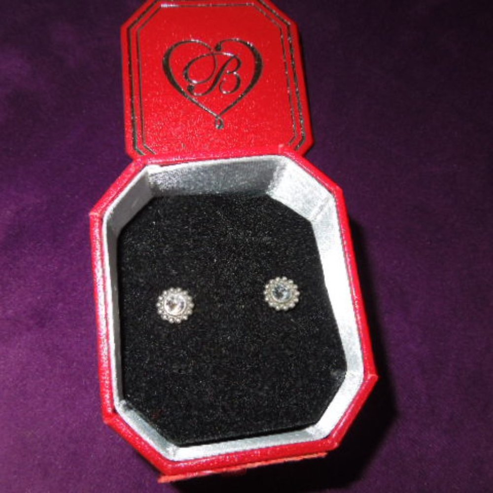 Nip Brighton Silver & Crytal Stud Earrings - image 3